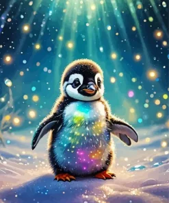 Cool Baby Penguin Art Diamond Painting