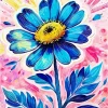 Cool Blue Flower Diamond Painting