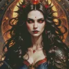 Dark Draconic Woman Diamond Painting