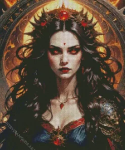 Dark Draconic Woman Diamond Painting