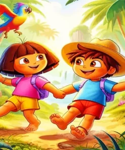 Dora And Her Boyfriend Diamond Painting