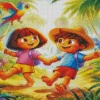 Dora And Her Boyfriend Diamond Painting