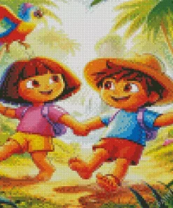 Dora And Her Boyfriend Diamond Painting