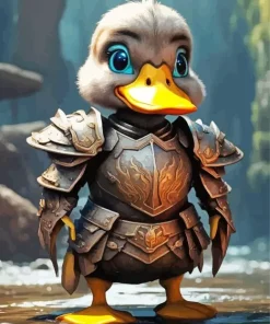 Duck Bird In Armor Diamond Painting