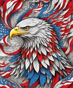 Eagle American Flag Diamond Painting
