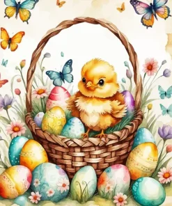 Easter Chick Art Diamond Painting