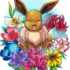 Eevee Bouquet Art Diamond Painting