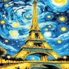 Eiffel Tower Starry Night Diamond Painting