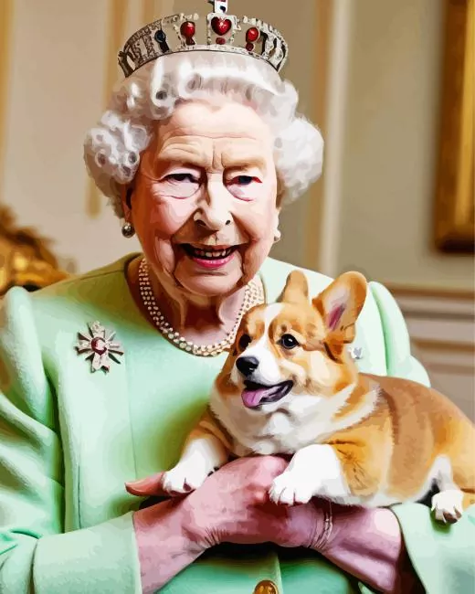 elizabeth and corgis art Diamond Dotz Elizabeth And Corgis Art Diamond Painting