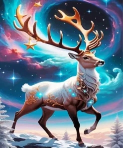 Elk Christmas Art Diamond Painting