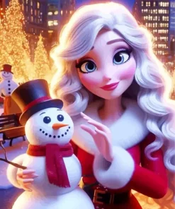 Elsa Frozen Christmas Art Diamond Painting