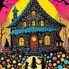 Enchanted Candy Forest House Diamond Painting