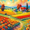 Fall Farm Art Diamond Painting