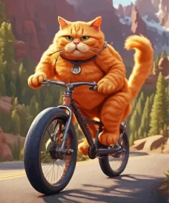 Fat Orange Cat Diamond Painting