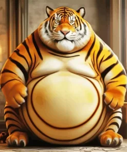 Fat Tiger Art Diamond Painting