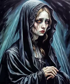 Female Crying Art Diamond Painting