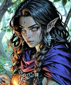 Female Elf Warrior Diamond Painting