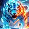 Fire And Ice Tiger Diamond Painting
