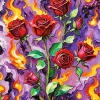 Fire Roses Diamond Painting
