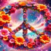 Floral Peace Sign Diamond Painting