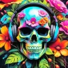 Floral Skull Art Diamond Painting
