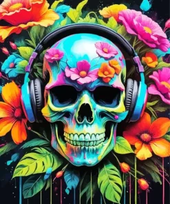 Floral Skull Art Diamond Painting