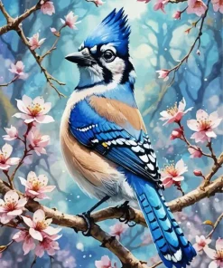 Florida Blue Jay Art Diamond Painting