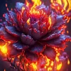 Flower Burning Art Diamond Painting