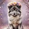 Flower Crown Dog Diamond Painting