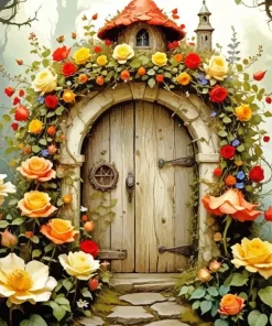 Flower Doors Diamond Painting
