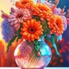 Flower In Glass Vase Diamond Painting