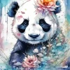 Flower Panda Diamond Painting