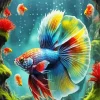 Fluffy Betta Fish Diamond Painting