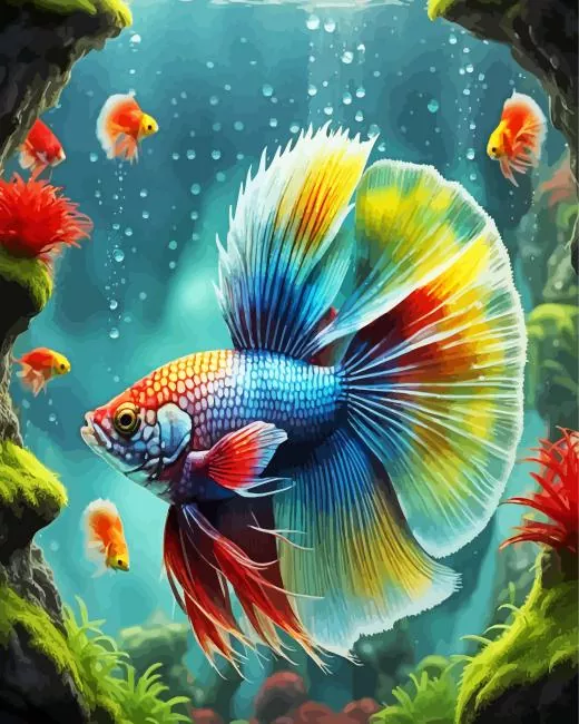fluffy betta fish Diamond Dotz Fluffy Betta Fish Diamond Painting