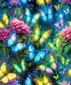 Flying Colorful Butterflies Diamond Painting