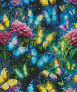 Flying Colorful Butterflies Diamond Painting