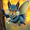 Flying Squirrel Animal Diamond Painting