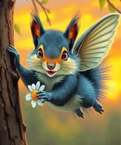 Flying Squirrel Animal Diamond Painting