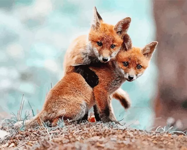 foxes hug Diamond Dotz Foxes Hug Diamond Painting
