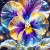 Galaxy Pansy Art Diamond Painting