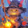 Halloween Cat Art Diamond Painting