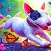 Happy English Bull Terrier Diamond Painting