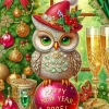 Happy New Year Owl Diamond Painting