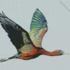 Ibis Bird Flying Diamond Painting