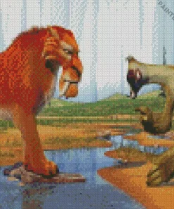 Ice Age Tiger Diego Diamond Painting