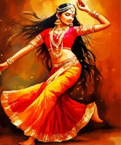 Indian Girl Dancing Diamond Painting