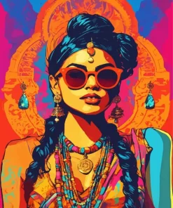 Indian Girl Pop Art Diamond Painting