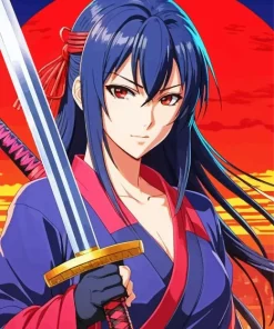 Katana Girl Diamond Painting