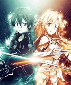 Kazuto Kirigaya And Asuna Yuuki Diamond Painting