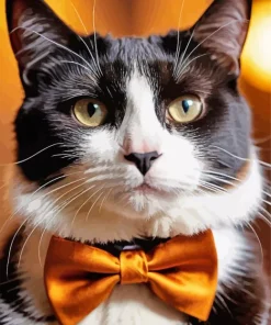 Kitten With Bow Tie Diamond Painting